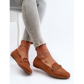 Mocasines Mujer Brillantes Con Cadena Camel Aredilla marrón 7