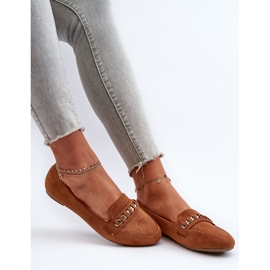 Mocasines Mujer Brillantes Con Cadena Camel Aredilla marrón 8