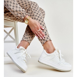 Zapatillas de cuero blancas blanco 1