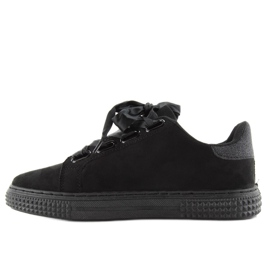 Deportivas satinadas 16-535 Cordones negros 4
