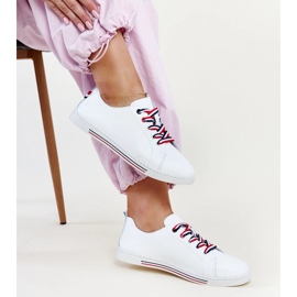 Zapatillas Vinceza de piel blanca. blanco 3