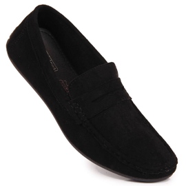 News Mocasines slip-on de hombre en ante negro NOVEDADES 5