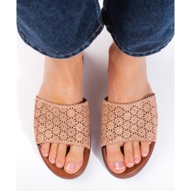 Chanclas de plataforma mujer rosa rosado 3
