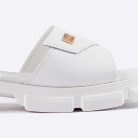 Goodin Sandalias mujer cómodas de piel en color blanco. 3