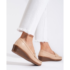 Mocasines beige de mujer 4