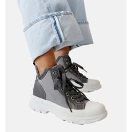 Zapatillas altas Nura grises con muescas 6