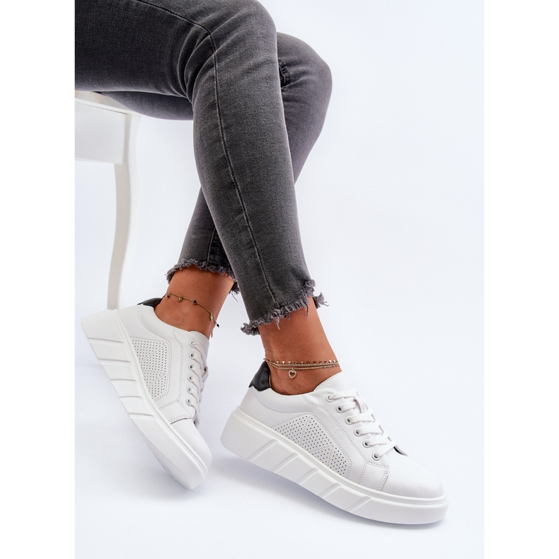 Zapatillas Mujer Piel Plataforma Blanco Gatira 1