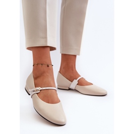 Bailarinas Planas Mujer Piel Laura Messi 2774 Beige 3