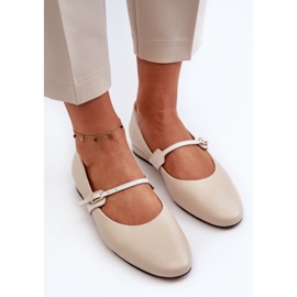 Bailarinas Planas Mujer Piel Laura Messi 2774 Beige 5