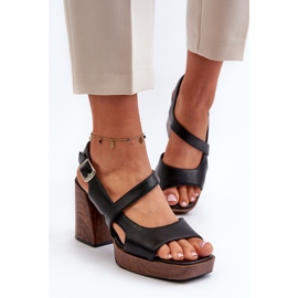 Sandalias de Mujer con Tacón Alto Sergio Leone SK577 Negro 4