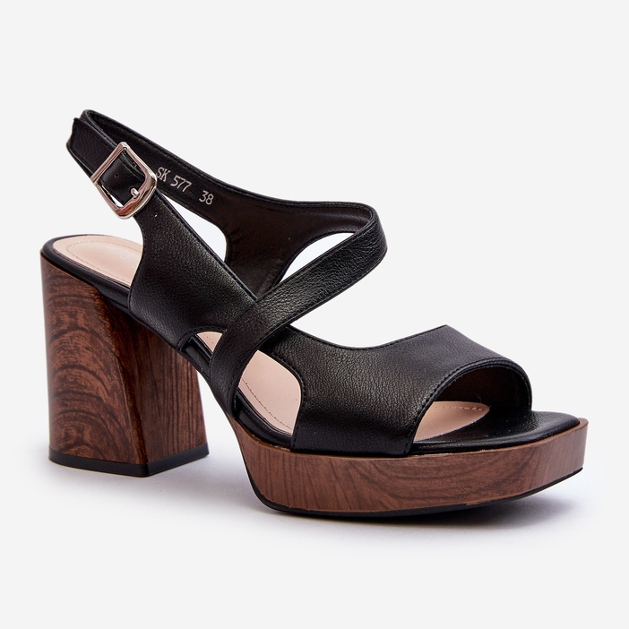 Sandalias de Mujer con Tacón Alto Sergio Leone SK577 Negro 1