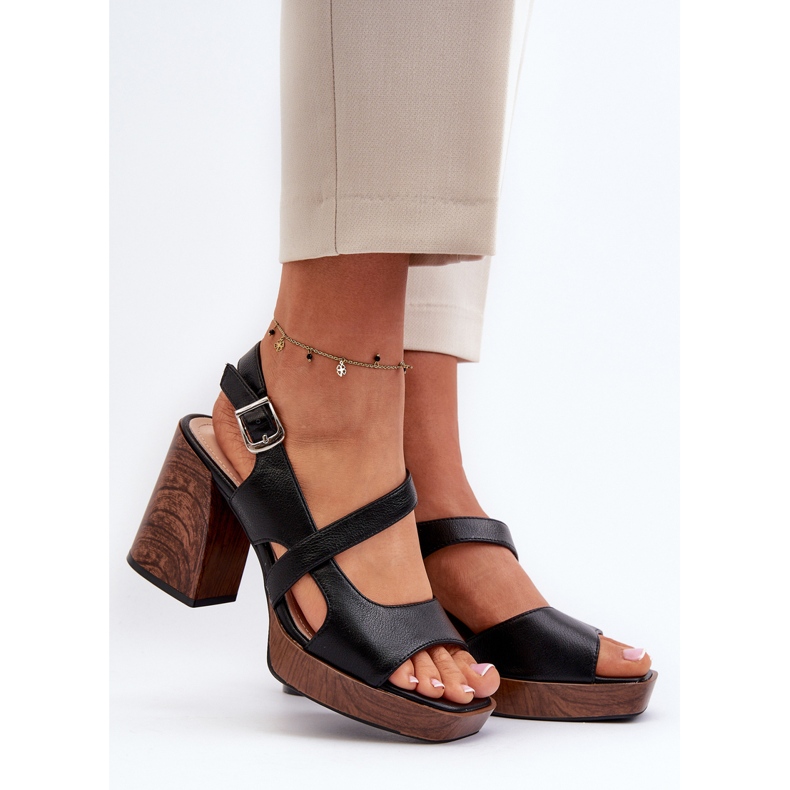 Sandalias de Mujer con Tacón Alto Sergio Leone SK577 Negro 2