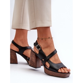 Sandalias de Mujer con Tacón Alto Sergio Leone SK577 Negro 5