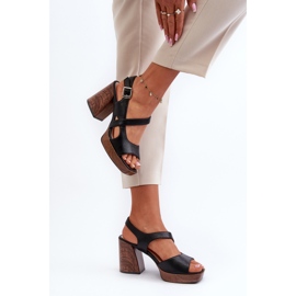 Sandalias de Mujer con Tacón Alto Sergio Leone SK577 Negro 6