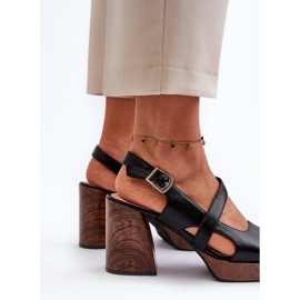 Sandalias de Mujer con Tacón Alto Sergio Leone SK577 Negro 7