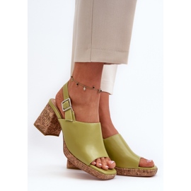 Sandalias Mujer Piel Ecológica Con Tacón Alto Sergio Leone SK572 Pistacho verde 2 Sandalias Mujer Piel Ecológica Con Tacón Alto Sergio Leone SK572 Pistacho verde 2