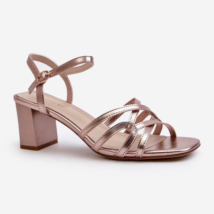 Sandalias de Mujer con Tacón Alto Sergio Leone SK065 Dorado 2