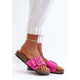 Chanclas de Mujer Con Hebilla Ante Ecológico Fucsia Laeltia rosado 3