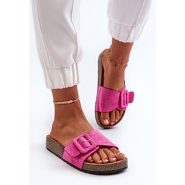 Chanclas de Mujer Con Hebilla Ante Ecológico Fucsia Laeltia rosado 5