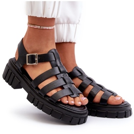 Sandalias Romanas Mujer Negro Rosarose 8