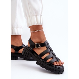Sandalias Romanas Mujer Negro Rosarose 5