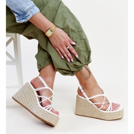 Sandalias cuña Mara blanca blanco 1