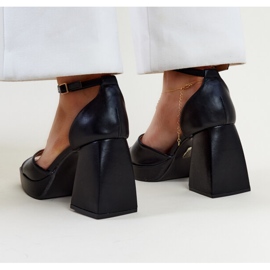 Sandalias Vesna negras tacón negro 3