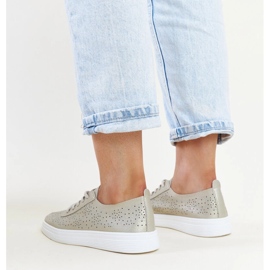Zapatillas Whitley de piel ecológica doradas dorado 5