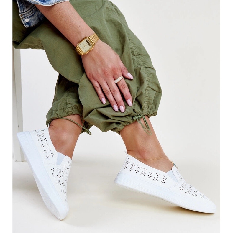 Zapatillas sin cordones Hilal blancas blanco 1