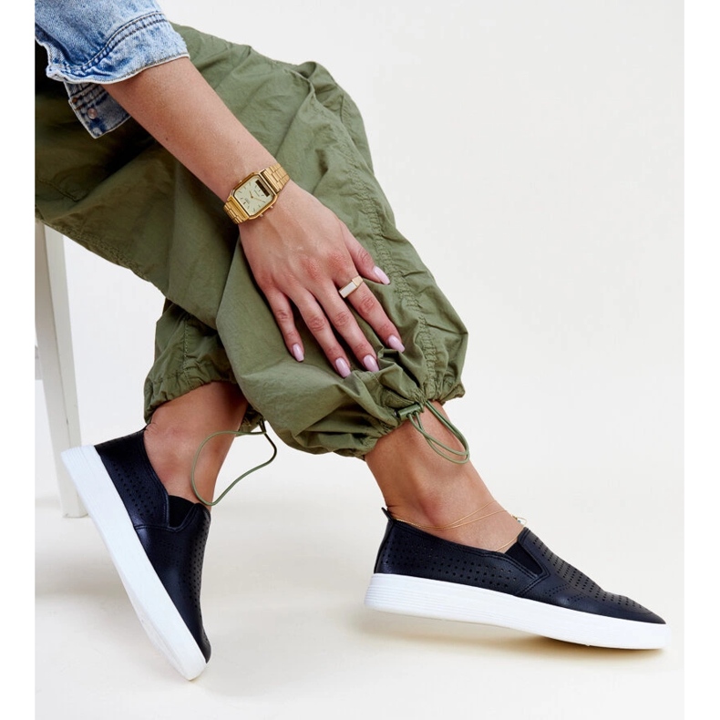 Zapatillas slip-on Dafina negras caladas negro 1