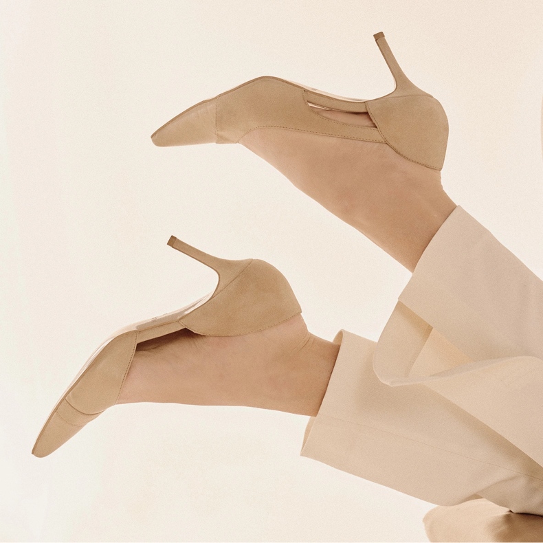 Marco Shoes Tacones de martini beige 1