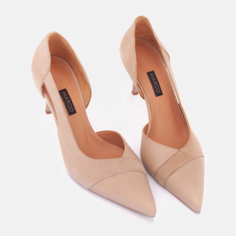 Marco Shoes Tacones de martini beige 2