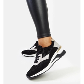 Zapatillas deportivas de piel negras. negro 4