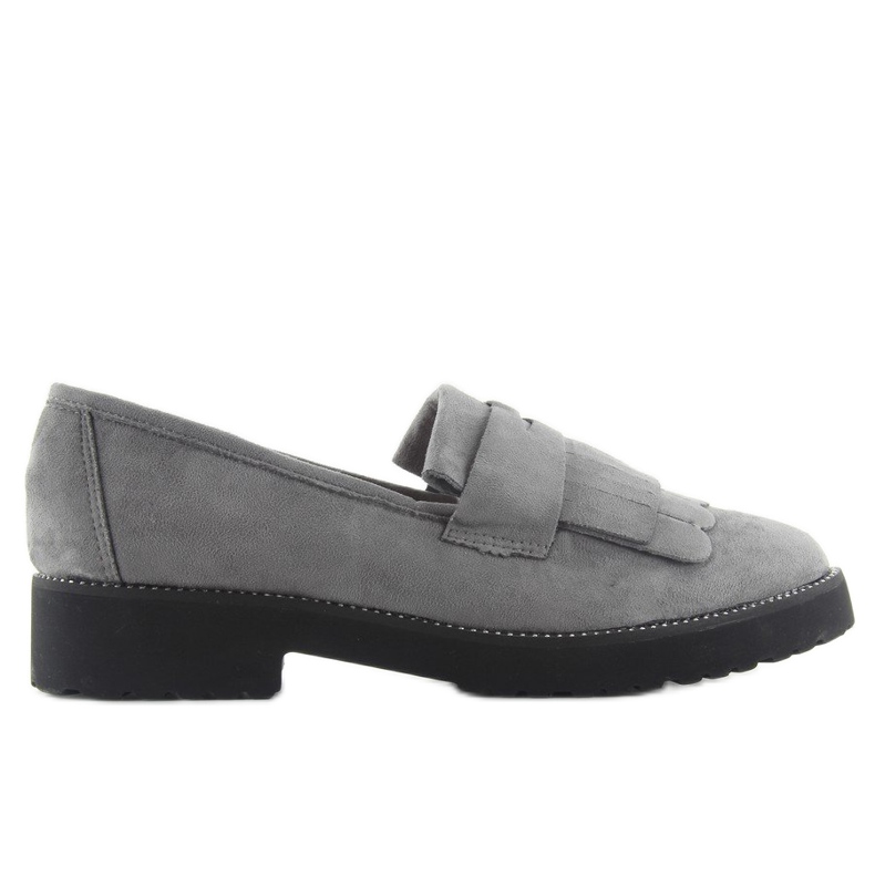 Mocasines mujer suela alta F173p gris 2