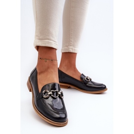Mocasines Mujer Piel Charol Laura Messi 2760 Azul Marino 4