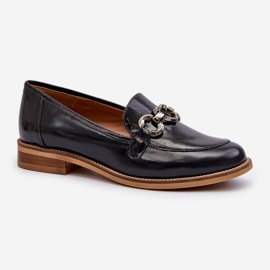 Mocasines Mujer Piel Charol Laura Messi 2760 Azul Marino 2