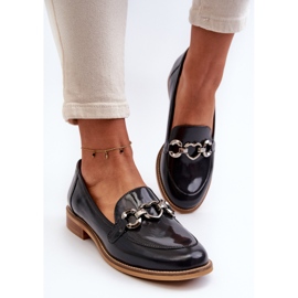 Mocasines Mujer Piel Charol Laura Messi 2760 Azul Marino 5