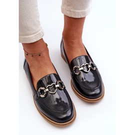 Mocasines Mujer Piel Charol Laura Messi 2760 Azul Marino 6