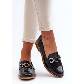 Mocasines Mujer Piel Charol Laura Messi 2760 Azul Marino 7