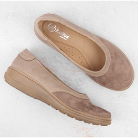Zapatos cómodos sin cordones para mujer en piel, beige Helios 426.002.02 5