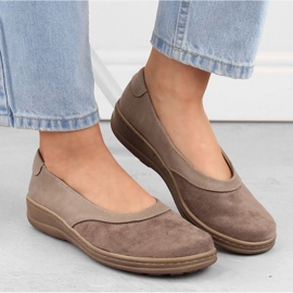 Zapatos cómodos sin cordones para mujer en piel, beige Helios 426.002.02 7