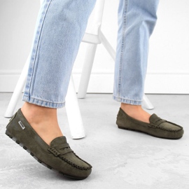 Mocasines mujer ante Potocki 09300 caqui verde 2