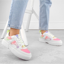 Deportivas mujer plataforma multicolor Big Star NN274359 blanco 3