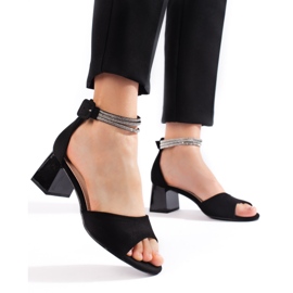 Goodin Sandalias negras de mujer con estilo. negro 1