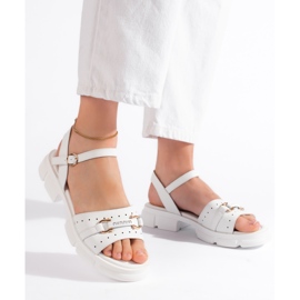 Goodin Sandalias mujer piel blancas blanco 4