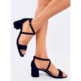 Derich Sandalias de tacón bajo negro 3