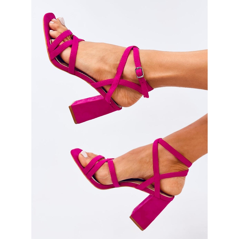 Sandalias tacón Divoi Fucsia rosa 1