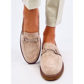 Mocasines de mujer Vaux Caqui beige 1