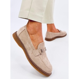 Mocasines de mujer Vaux Caqui beige 3