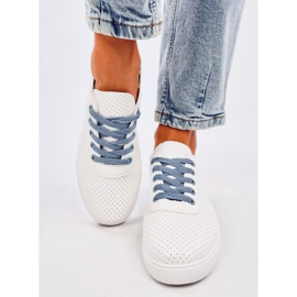 Deportivas caladas de mujer Costier Azul Claro blanco 1